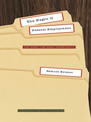 cover image of The Negro in Federal Employment